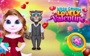 Cat Couple Romantic Puzzle Outfit Game