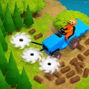 Crazy Lumberjack: Cut Them All Online Arcade Game