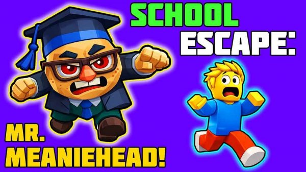 School Escape: Mr. MeanieHead! Online Parkour Game - Adventure Game